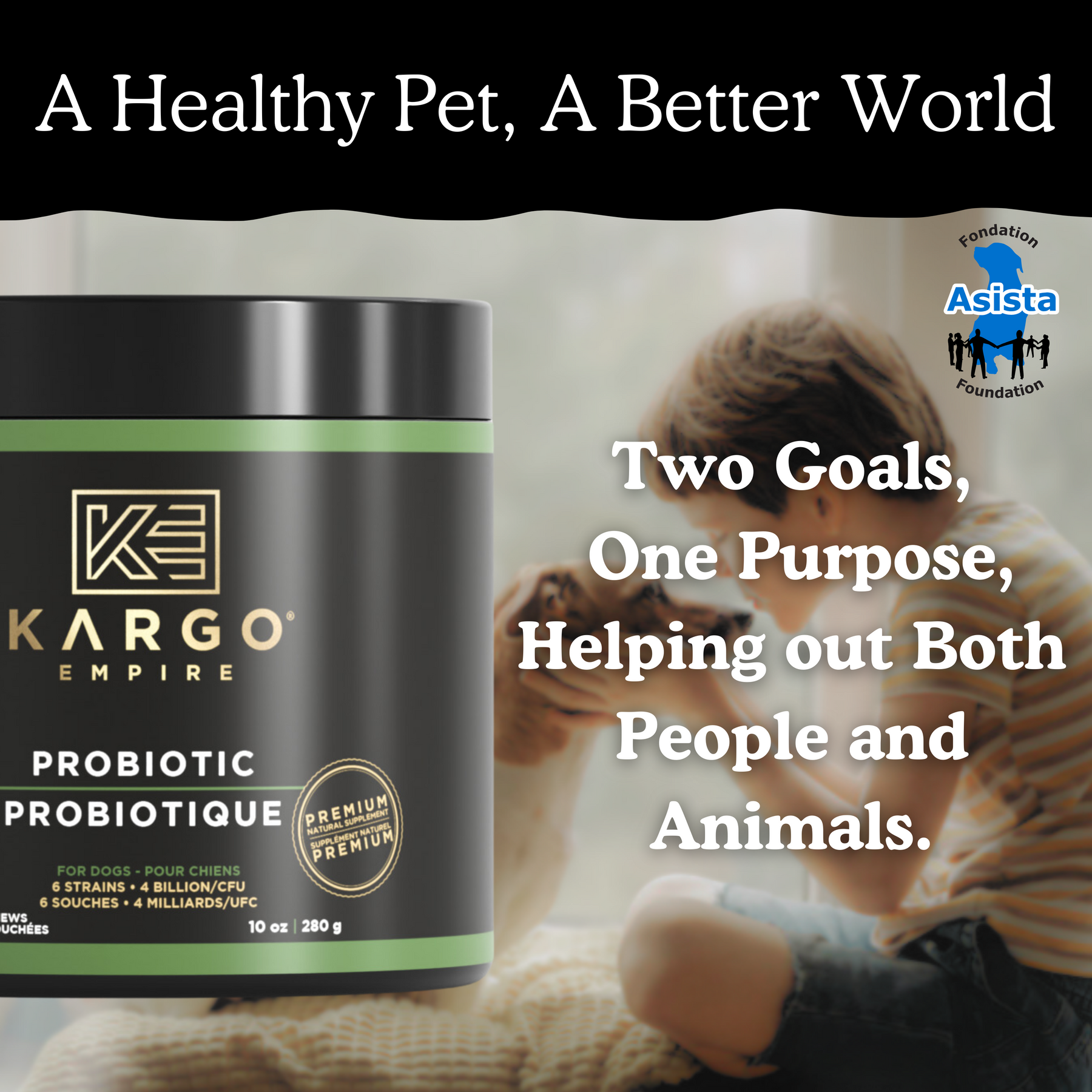 Kargo Empire Probiotic Chews | Soutien digestif et immunitaire avancé pour chiens | 140 Chews