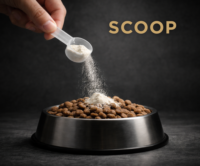 A scoop of Kargo Empire probiotic powder