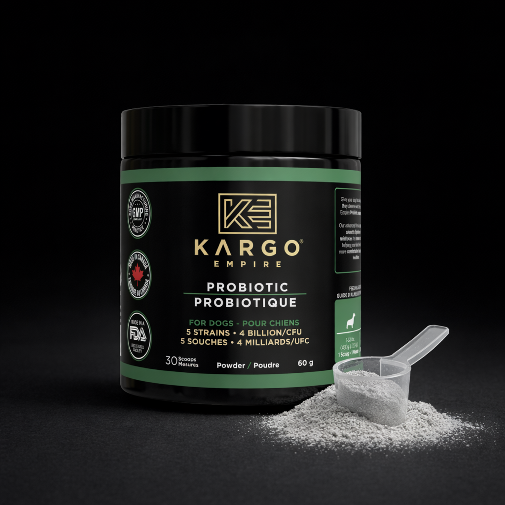 Kargo Empire Probiotic en poudre | Soutien quotidien des intestins, du système immunitaire et du pelage des chiens